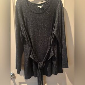 Style & Co. Dark Gray Knit Top